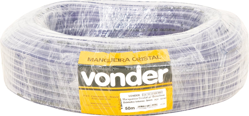 Mangueira PVC cristal para gasolina, 5,0 mm